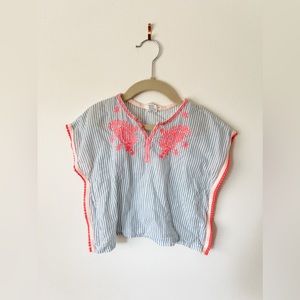 Crewcuts embroidered cotton tunic, girls size 2